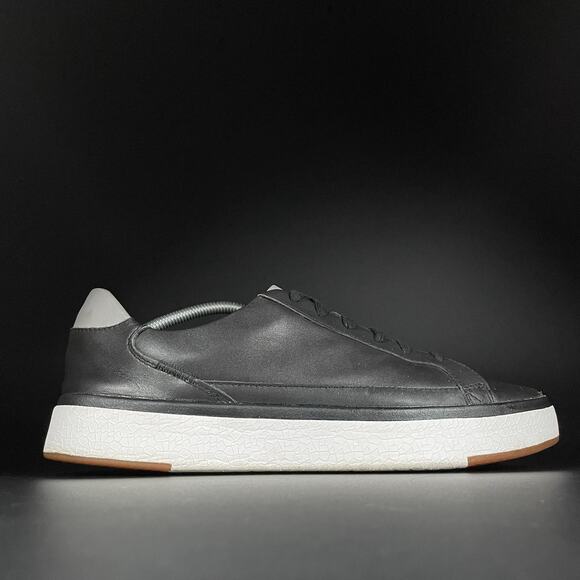 Kizik Vegas Men’s Size 13 Black Leather Handsfree Sneaker Slip On Casual Comfort - Picture 6 of 9